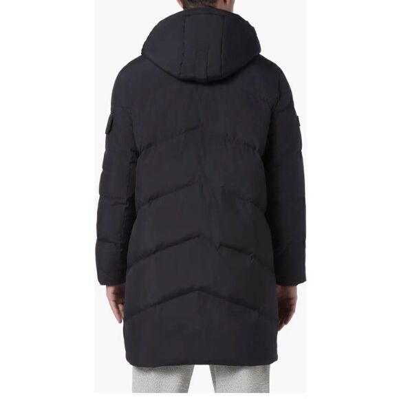 ANDREW MARC Sullivan Down Hooded Puffer Parka in Black NWT Size Small - Picture 2 of 9